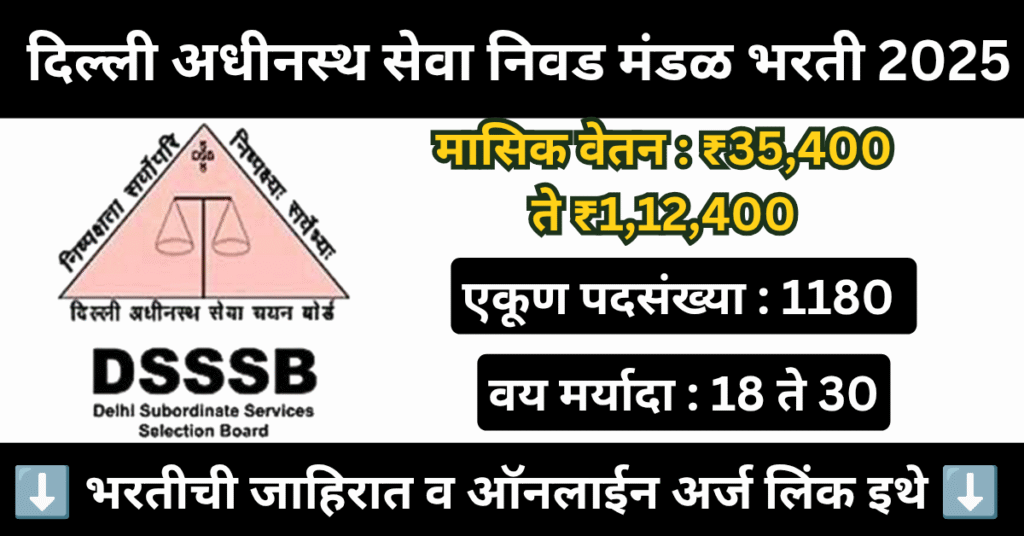 DSSSB PRT Primary Teacher Bharti 2025