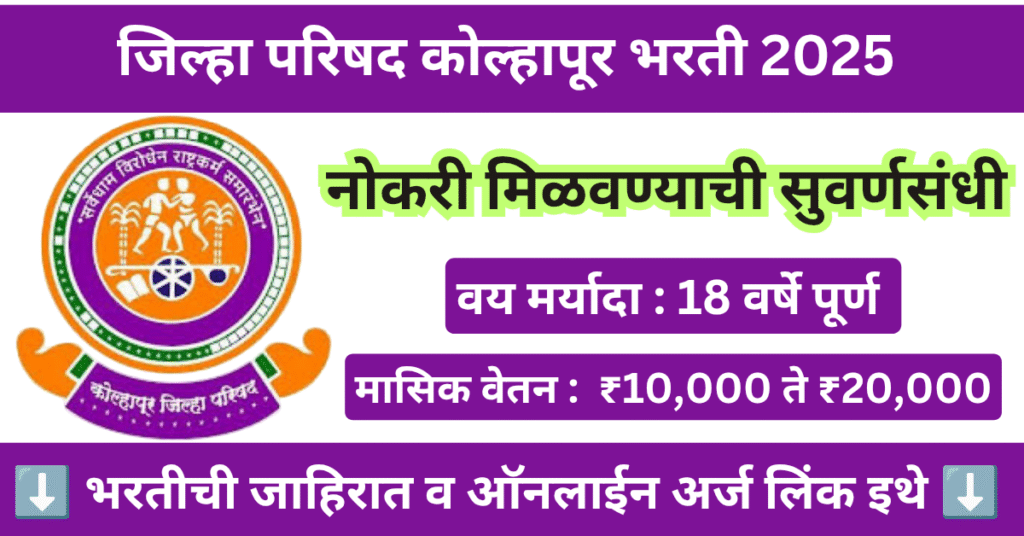 Zilha Parishad Kolhapur Recruitment 2025 
