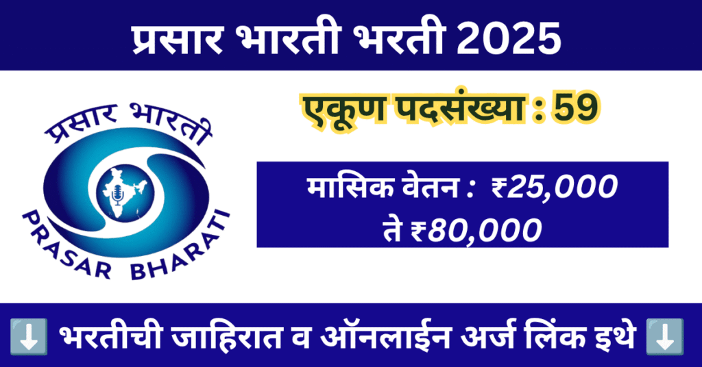 Prasar Bharati Bharti 2025