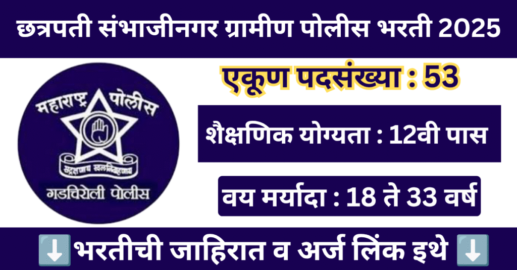 Chhatrapati Sambhajinagar Rural Police Bharti 2025
