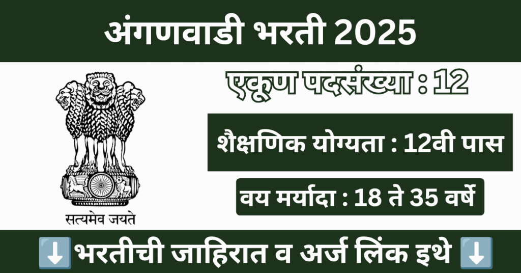 Nandurbar Anganwadi Bharti 2025