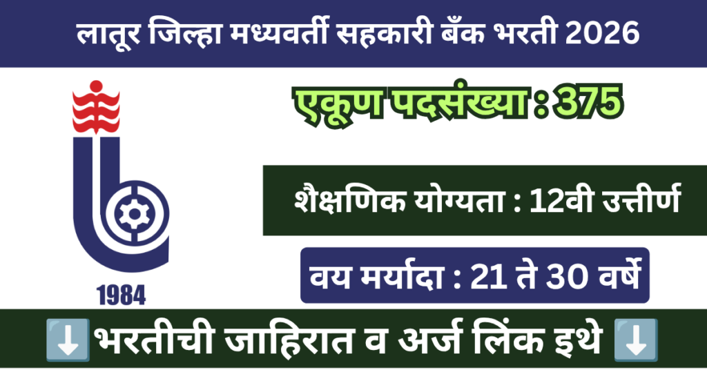 Latur DCC Bank Bharti 2026
