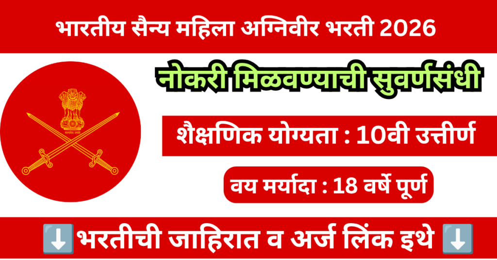 Indian Army Women Agniveer Bharti 2026