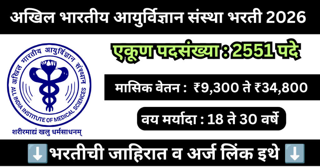 AIIMS Nursing Officer Bharti 2026 