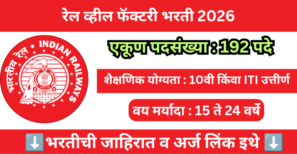 Rail Wheel Factory Bharti 2026 
