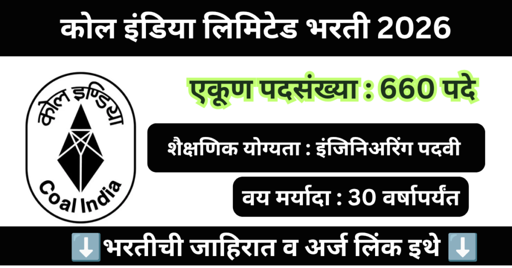 Coal India Bharti 2026