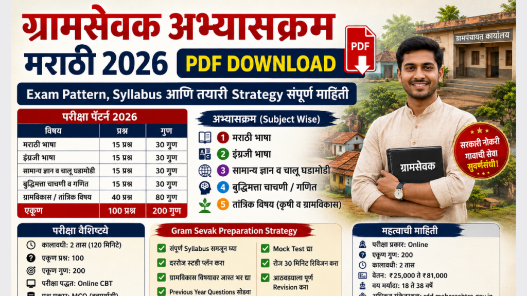 Gram Sevak Syllabus Marathi