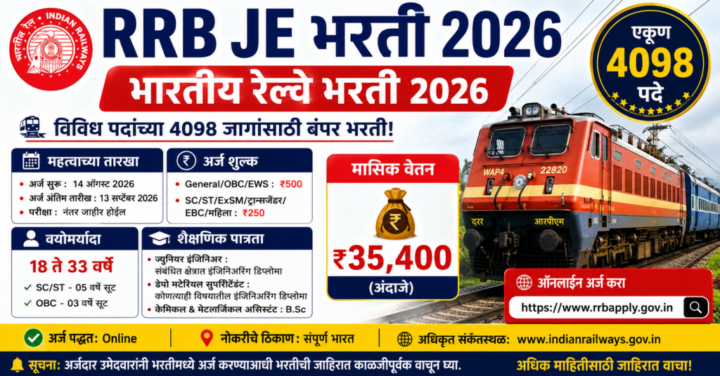 RRB JE Bharti 2026