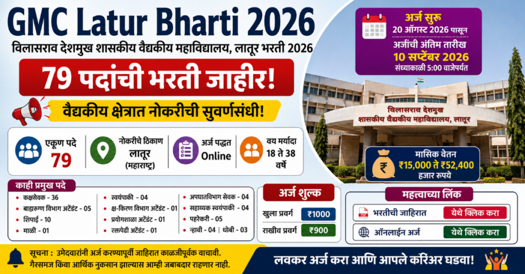 GMC Latur Bharti 2026