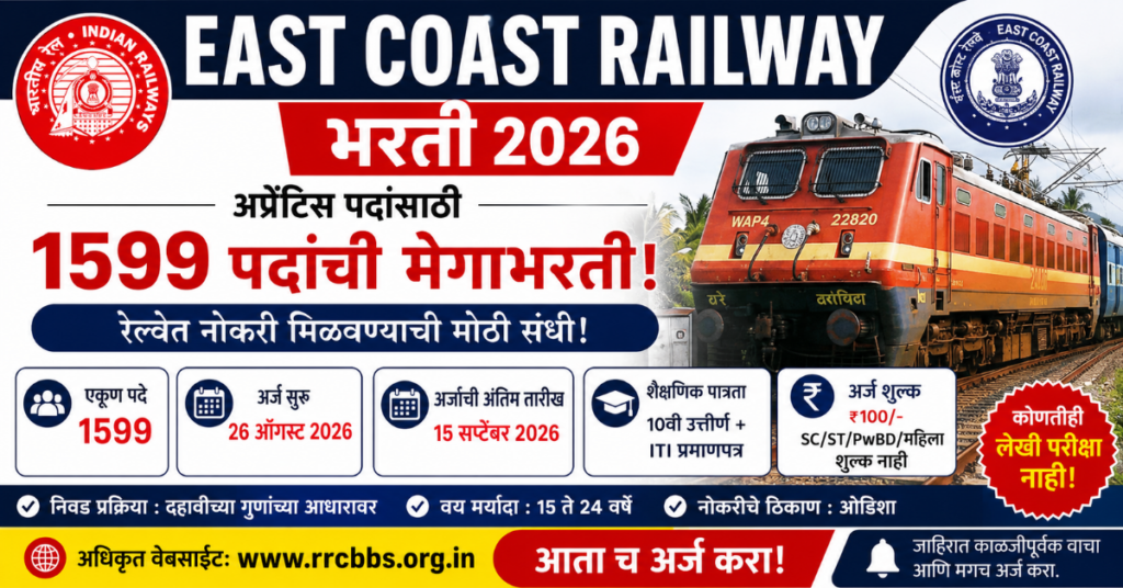 East Coast Railway Bharti 2026