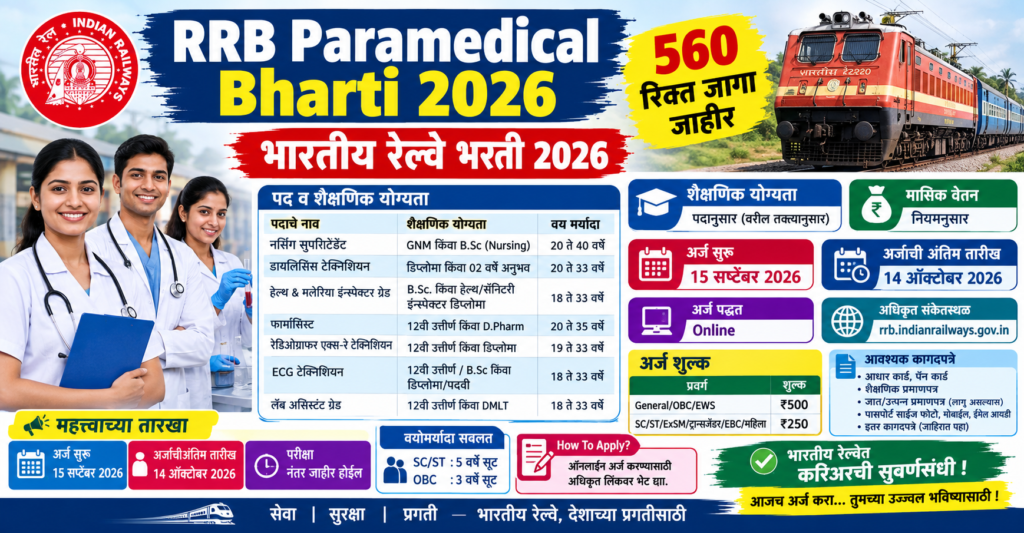 RRB Paramedical Bharti 2026